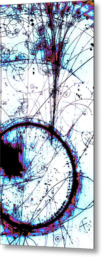 Science Metal Print featuring the photograph Neutrino, Bubble Chamber Event #3 by Science Source