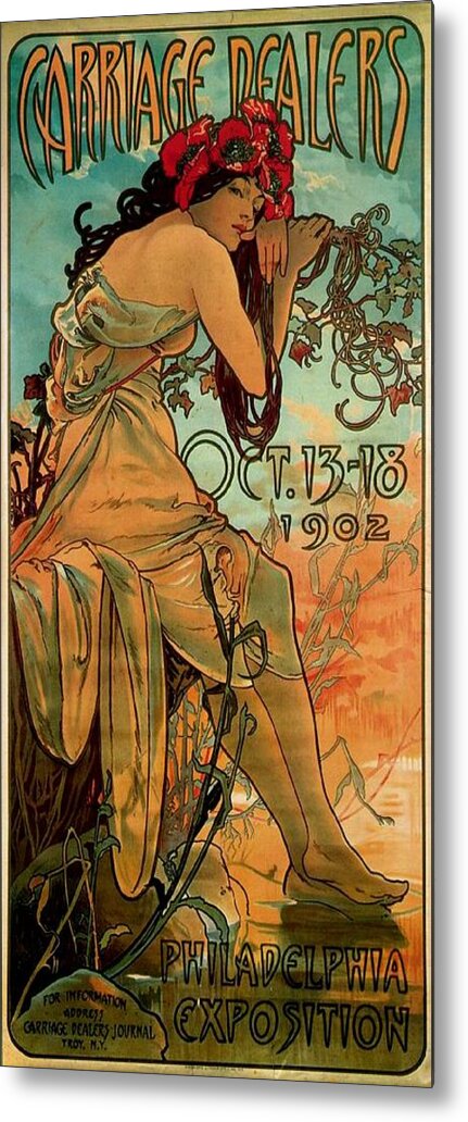 Mucha Metal Print featuring the painting Carriage Dealers by Alphonse Marie Mucha