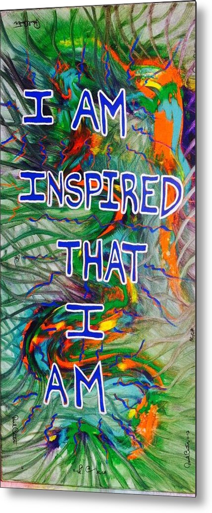 Iaminspiredprint Metal Print featuring the painting I am Inspired by Paul Carter