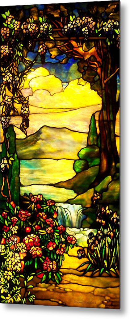 Tiffany Glass Metal Print featuring the photograph Stained Landscape 2 by Donna Blackhall