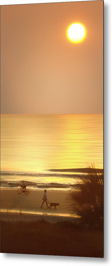 North Carolina Sunrise Metal Print featuring the photograph Sunrise at Topsail Island Panoramic by Mike McGlothlen
