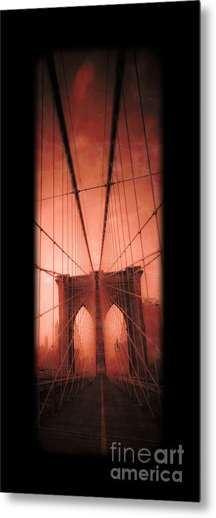 Brooklyn Bridge Metal Print featuring the photograph The Brooklyn Bridge by Edward Fielding
