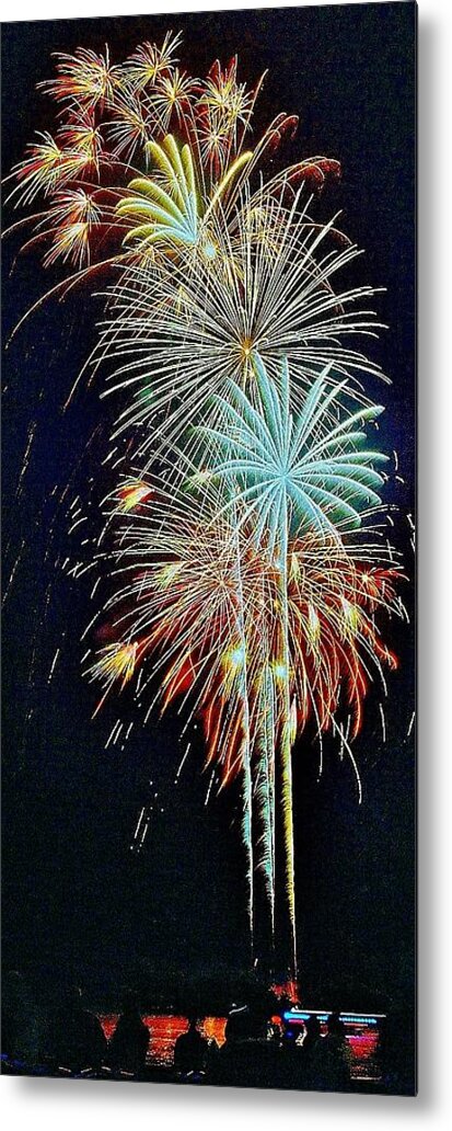 Fireworks Metal Print featuring the photograph The Last Shot... by Daniel Thompson