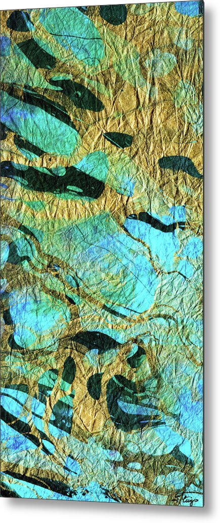 Abstract Metal Print featuring the painting Abstract Art - Deeper Visions 3 - Sharon Cummings by Sharon Cummings