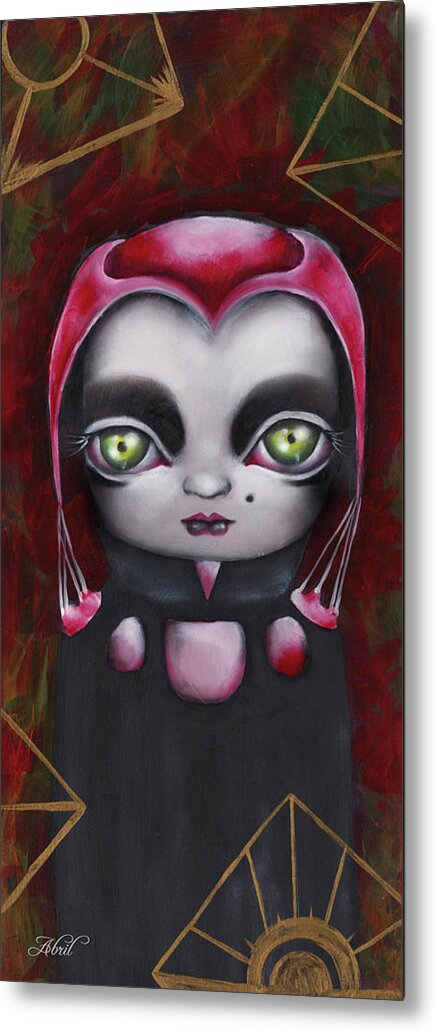 Hellraiser Metal Print featuring the painting Angelique by Abril Andrade