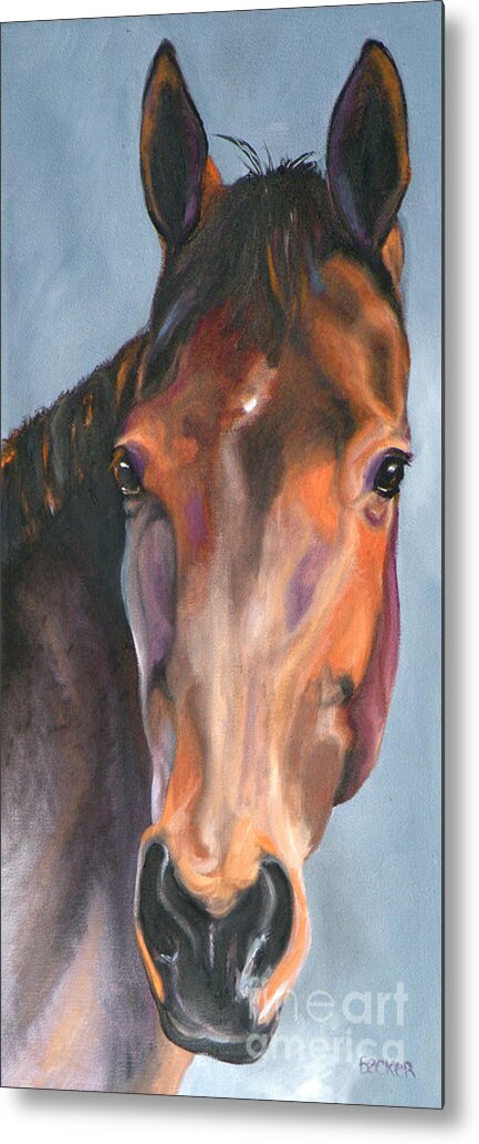 Horse Metal Print featuring the painting Thoroughbred Royalty by Susan A Becker