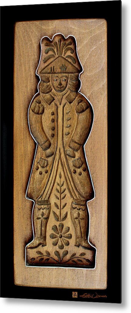 Wood Carving Metal Print featuring the photograph Cookie Mold 1 by Hanne Lore Koehler