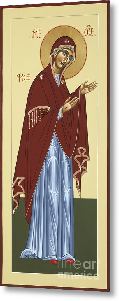 The Intercession Of The Mother Of God Metal Print featuring the painting The Intercession of the Mother of God Akita 088 by William Hart McNichols
