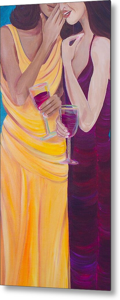 Women Metal Print featuring the painting The Secret by Debi Starr
