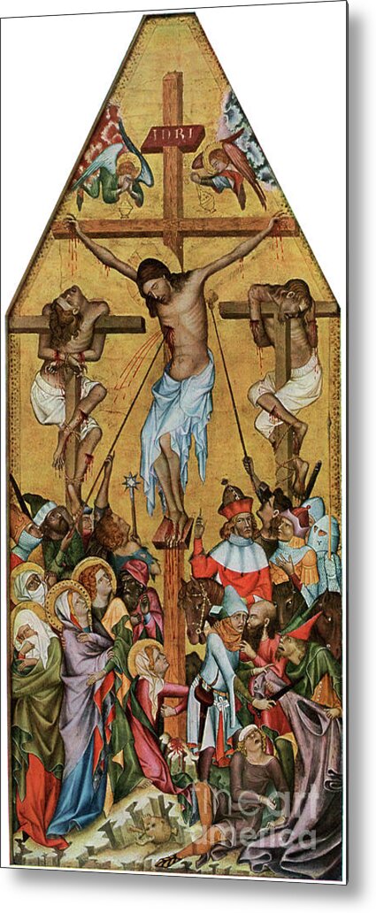 People Metal Print featuring the drawing The Kaufmann Crucifixion, C1350 by Print Collector