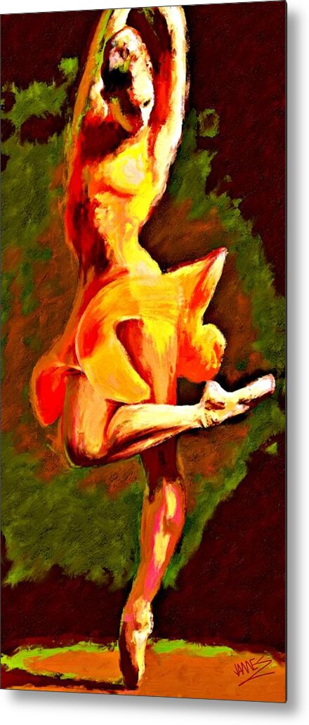 Dance Metal Print featuring the painting Dance Ballerina by James Shepherd