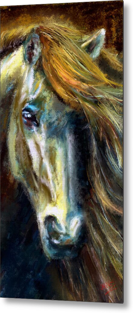 Animal Metal Print featuring the painting Horse Study #1 by James Shepherd