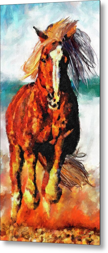 Animal Metal Print featuring the painting Wild Chestnut by James Shepherd