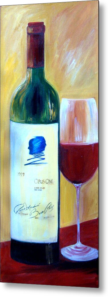 Opus One Metal Print featuring the painting Opus one by Sheri Chakamian