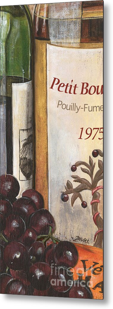 Red Grapes Metal Print featuring the painting Pouilly Fume 1975 by Debbie DeWitt