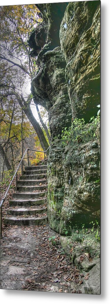 Cliff Metal Print featuring the photograph Stone Walk by Gary Gunderson