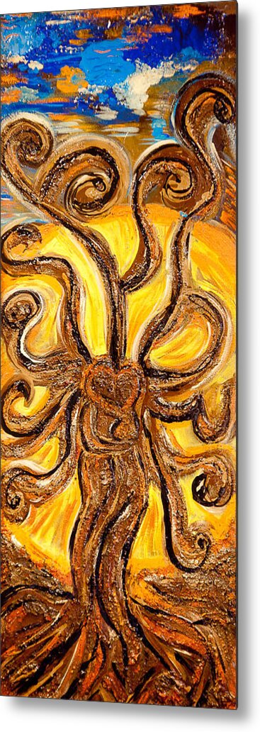 Art Keywords Metal Print featuring the mixed media Tree of Life by Artista Elisabet