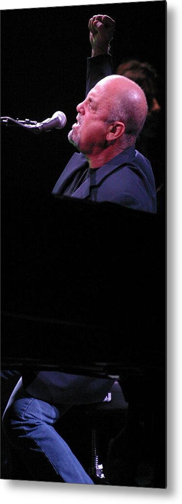 Billy_joel; Singer; Songwriter; Entertainer; Performer; Stage; Spotlight; Edmonton; Alberta; Canada; Piano; Musician; Icon; Music; Play Metal Print featuring the photograph Billy Joel 4 by Jack Dagley