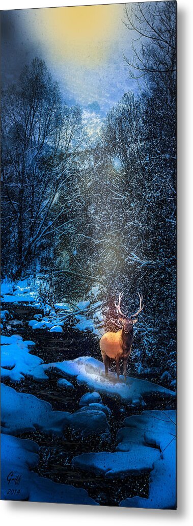 Wildlife Metal Print featuring the digital art Elk Creek by J Griff Griffin