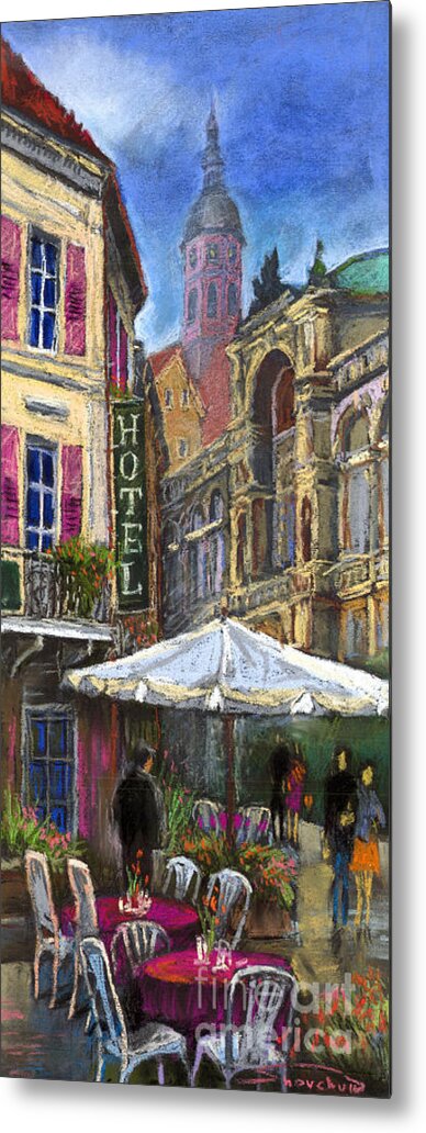 Pastel Metal Print featuring the painting Germany Baden-Baden 07 by Yuriy Shevchuk