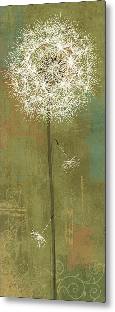 Dandelions Metal Print featuring the mixed media Soft Breeze I by Veronique