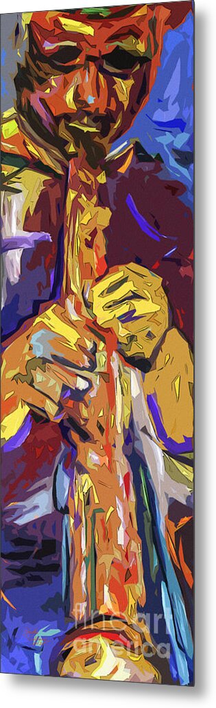 Jaz Metal Print featuring the painting Abstract Live Session Jazz by Ginette Callaway