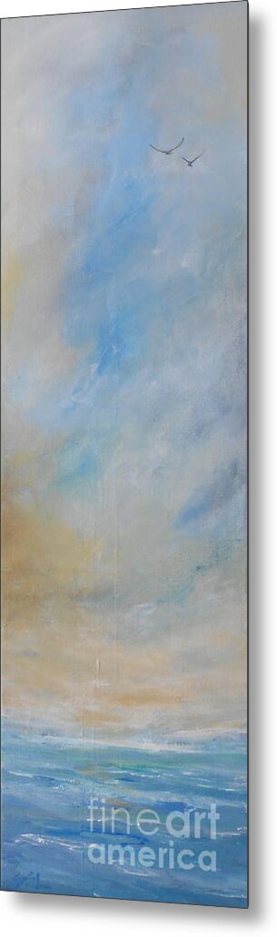 Seascape Metal Print featuring the painting Come Fly With Me by Jane See