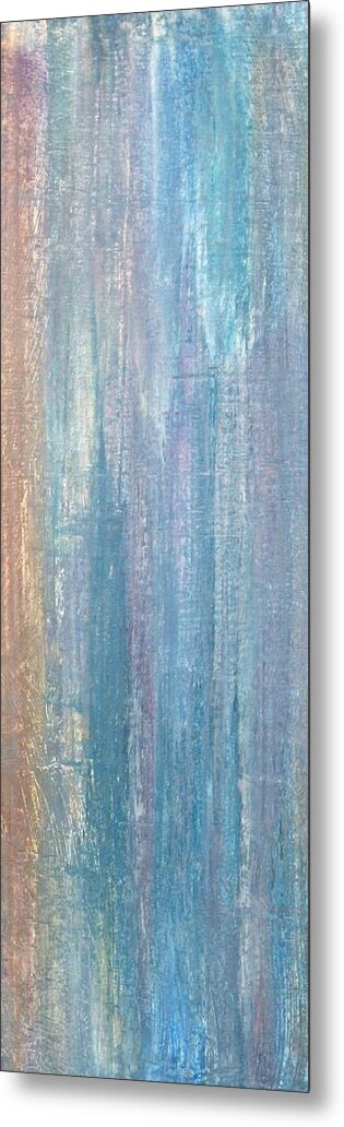 Triptych Metal Print featuring the painting Healing Rain II by Christine Nichols