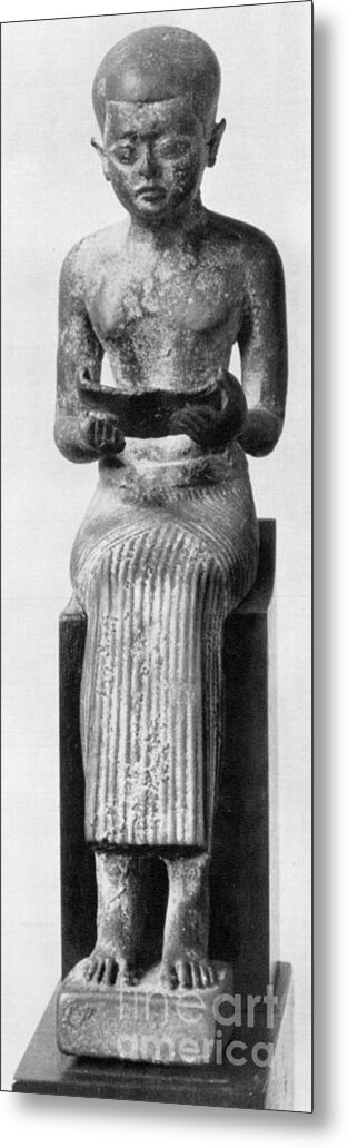 27th Century B.c Metal Print featuring the sculpture IMHOTEP, 27th CENTURY B.C by Granger