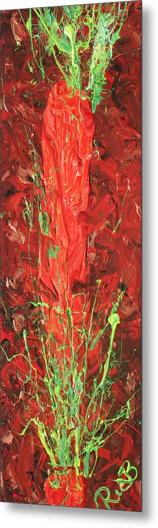Acrylic Metal Print featuring the painting On Carrot Row by Ric Bascobert