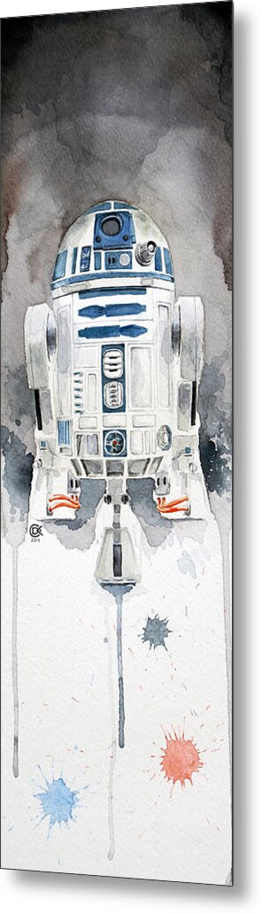 R2d2 Metal Print featuring the painting R2 by David Kraig