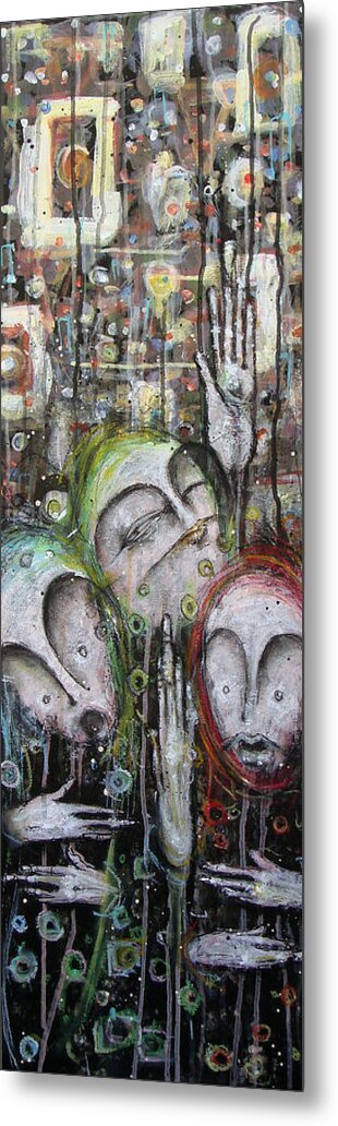 Faces Metal Print featuring the painting The Sons by Mark M Mellon