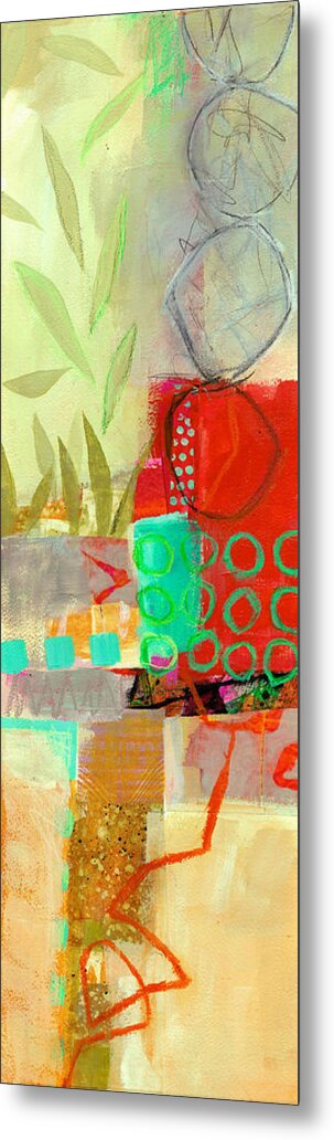 Vertical Metal Print featuring the painting Vertical 5 by Jane Davies