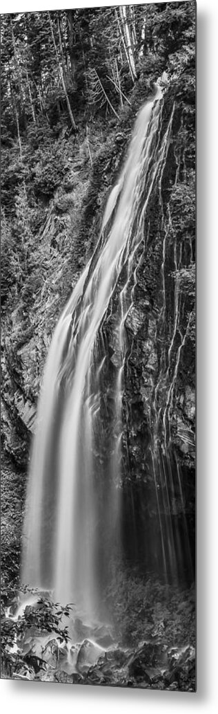 Waterfall Metal Print featuring the photograph Waterfall 3 BW by Chris McKenna