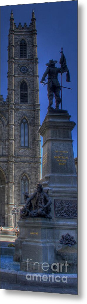 Notre Dame Basilica Montreal Metal Print featuring the photograph Palace D'Armes by Lee Dos Santos