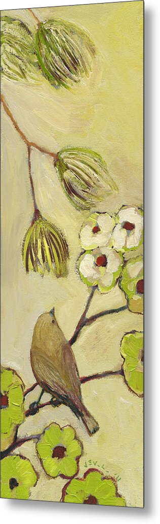 Bird Metal Print featuring the painting Beyond the Dogwood Tree by Jennifer Lommers