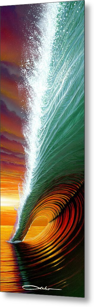 Vertical Wave Metal Print featuring the painting Emotions by Chris Sebo