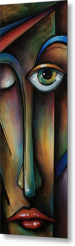 Portrait Metal Print featuring the painting HIS by Michael Lang