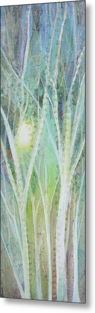 Trees Metal Print featuring the painting Opalescent Twilight I by Shadia Derbyshire