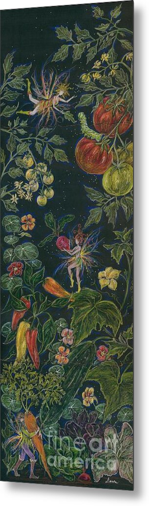 Fairy Metal Print featuring the drawing Salad by Dawn Fairies