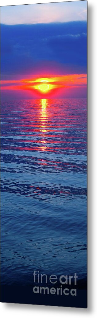 Sunset Metal Print featuring the photograph Vivid Sunset - Vertical Format by Ginny Gaura