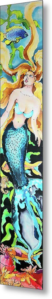 Karlakayart Metal Print featuring the painting Turquoise Mermaid by Karla Kay Benjamin