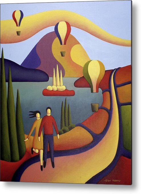  Alan Kenny Metal Print featuring the painting Happy Days by Alan Kenny