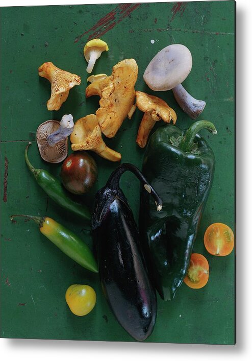 Fruits Metal Print featuring the photograph A Pile Of Vegetables by Romulo Yanes