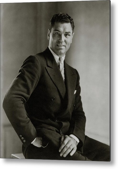 One Person Metal Print featuring the photograph A Portrait Of Jack Dempsey #1 by Edward Steichen