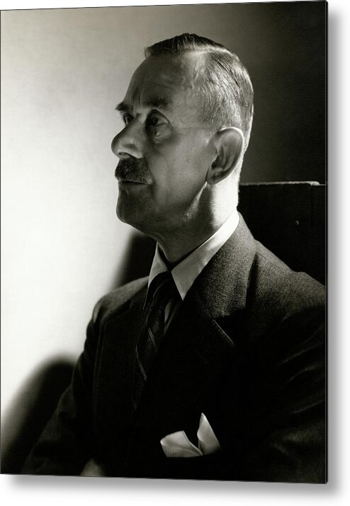 Literary Metal Print featuring the photograph A Portrait Of Thomas Mann #1 by Edward Steichen