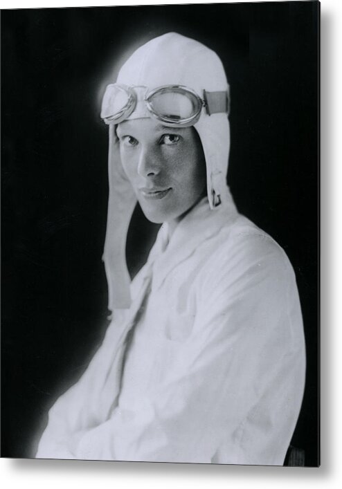 classic Metal Print featuring the photograph Amelia Earhart #1 by Retro Images Archive