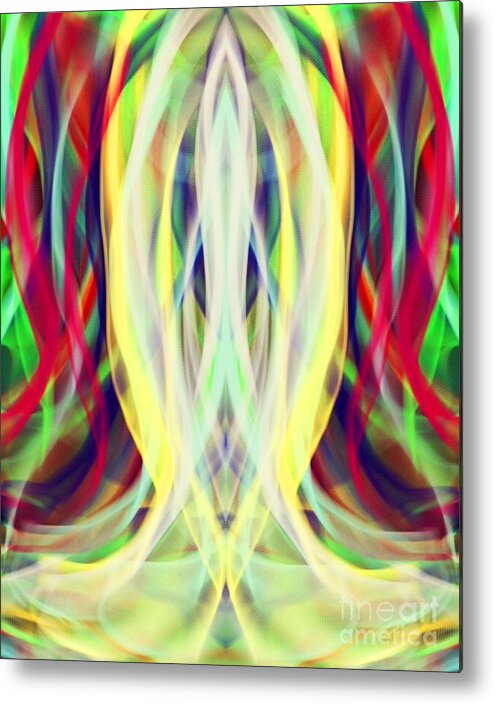 Digital Art Abstract Metal Print featuring the digital art Go With The Flow #1 by Gayle Price Thomas