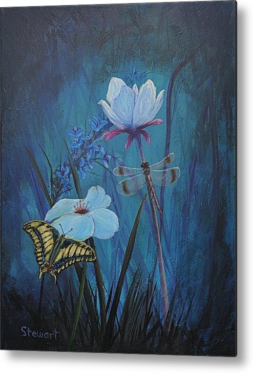 Flowers Metal Print featuring the painting In The Shadows by William Stewart