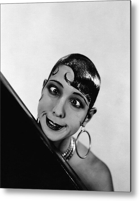 One Person Metal Print featuring the photograph Portrait Of Josephine Baker by George Hoyningen-Huene